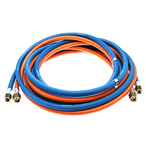 ARZER Sauerstoff Propan Doppelschlauch 5 Meter Autogen, Orange, SBR-NR, Schweiß- und Schneidschlauch, Schlauch,...