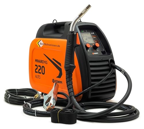 MAG Schweißgerät Inverter Schweissgerät Handschweißgerät Bestschweissen.de Kemppi MinarcMIG 220 Auto 230V 16A...