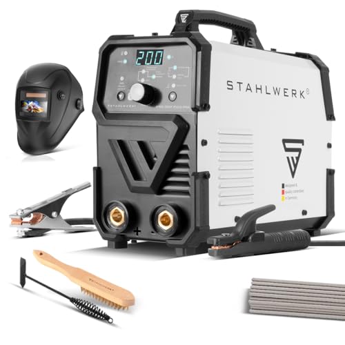 STAHLWERK Schweißgerät Elektroden ARC 200 Puls Pro – Vollausstattung – Schweißen ohne Schutzgas, MMA, E-Hand,...