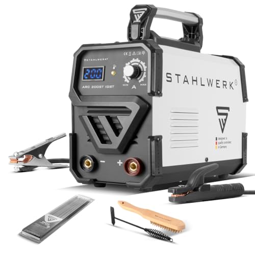 STAHLWERK Schweißgerät Elektroden ARC 200 ST – flexibel einsetzbar ohne Gas, kompakt, MMA, E-Hand, 200 A,...