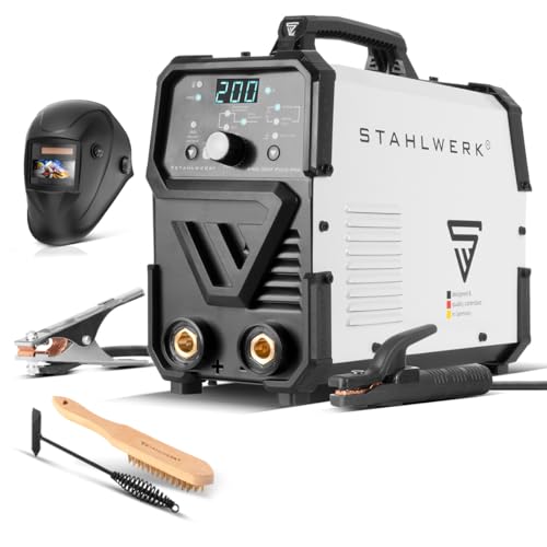 STAHLWERK Schweißgerät Vollausstattung ARC 200 Puls Pro - Elektroden-Schweißgerät, kompakter MMA, E-Hand, Lift-TIG...