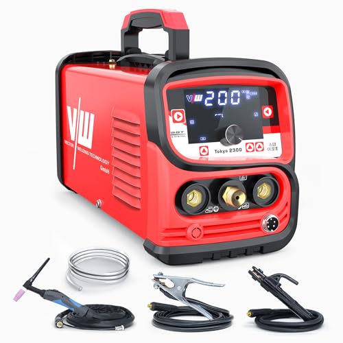 WIG Profi Schweißgerät 200 A - Elektrodenschweißfunktion - Pulsfunktion - Gasvor- & Nachlauf - Stroman- & Abstieg -...