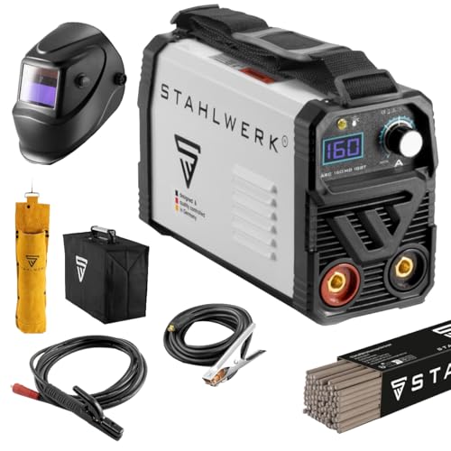 STAHLWERK Schweißgerät Vollausstattung ARC 160 MD Inverter - kompakt & leicht, MMA, E-Hand, Lift-TIG Inverter 160 A,...
