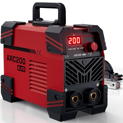 ARCCAPTAIN ARC200 Elektroden Schweißgerät, 200A IGBT DC MMA Inverter-Schweißgerät mit robustem Eckschutz,...