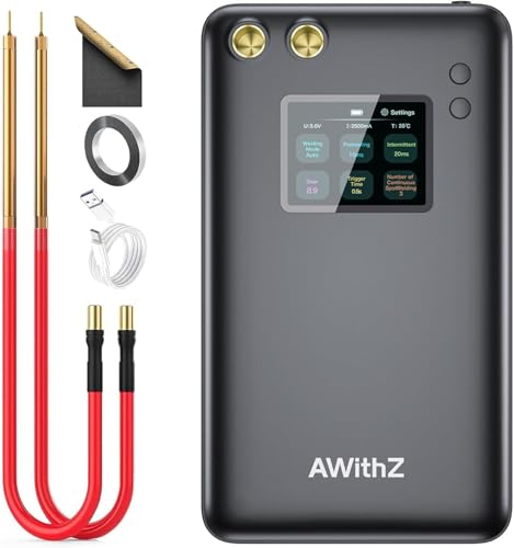 Punktschweißgerät,AWithZ Akku Punktschweißgerät 7500mAh,Großer Bildschirm,Mehrsprachige Intelligente...