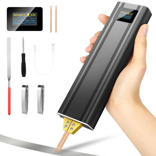 Akku-Punktschweißgerät mit 5.0Ah Akku: Upgraded Handheld Mini Portable Spot Welder für 18650 Batterie, Schweißen von...