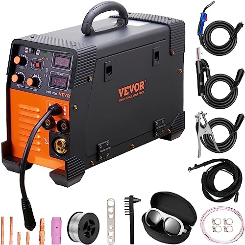 VEVOR MIG/MMA/TIG 3 in 1 Schweißgerät 30–200A Fülldrahtschweißen(0,8 mm & 1 mm) IGBT-Technologie 2,2–12m/min...
